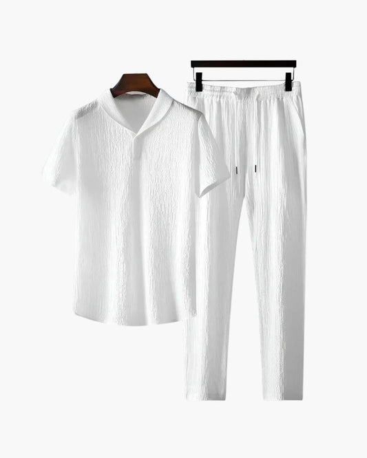 Cotton Polo &amp; Pants Set